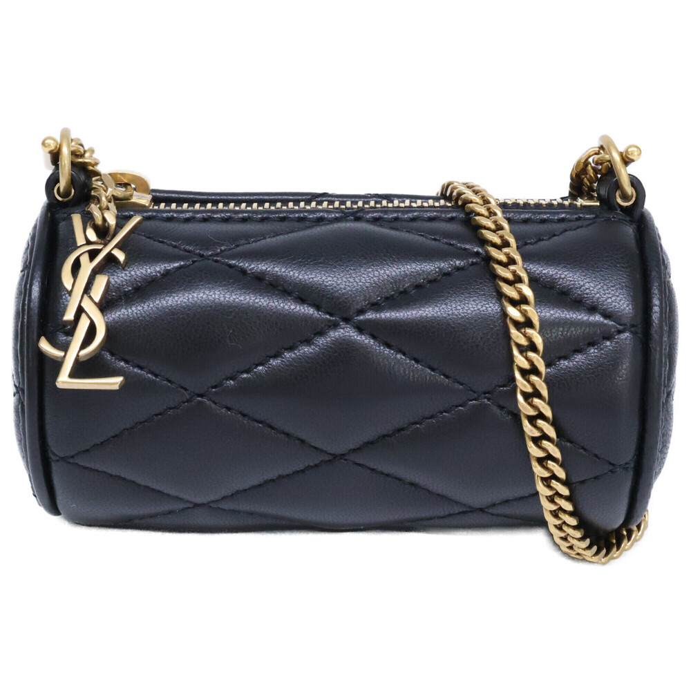 Yves Saint Laurent SAINT LAURENT PARIS 796296 Lambskin Sad Micro Tube Chain S...